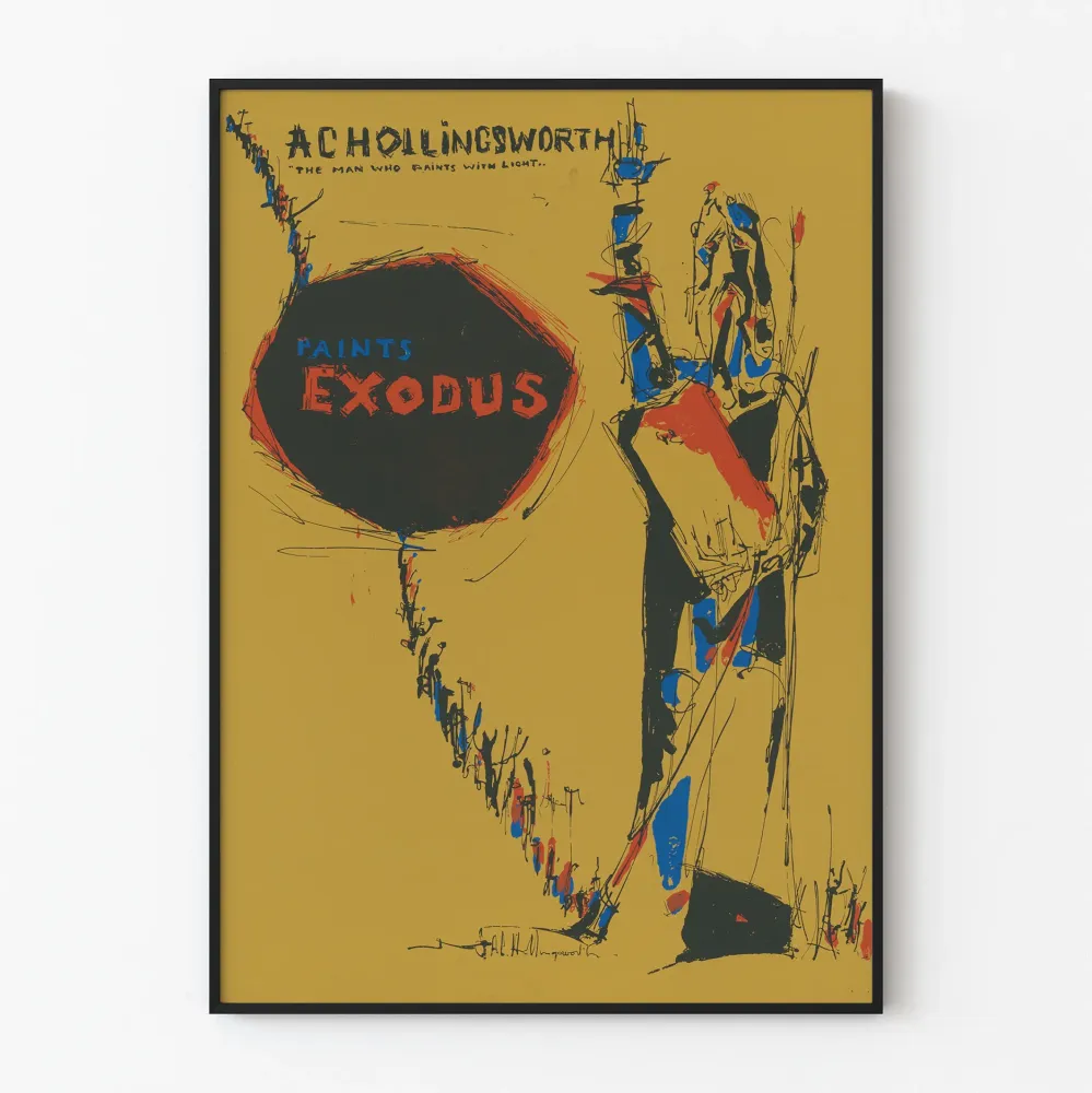 Taiteellinen juliste . C. Hollingsworth Paints Exodus - moderni seinäkoristelu