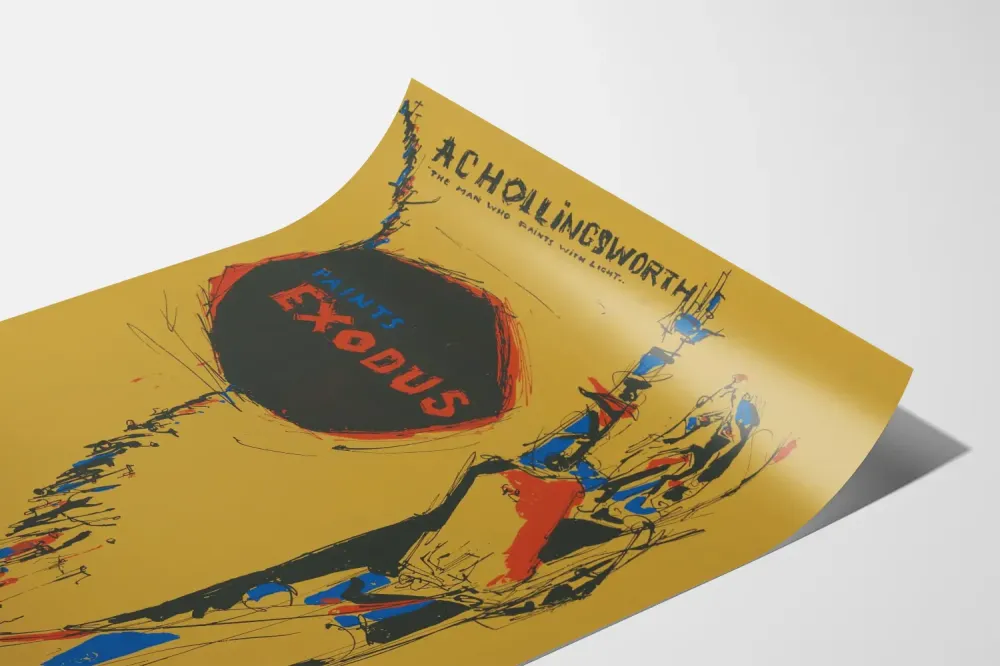 Taiteellinen juliste . C. Hollingsworth Paints Exodus - moderni seinäkoristelu