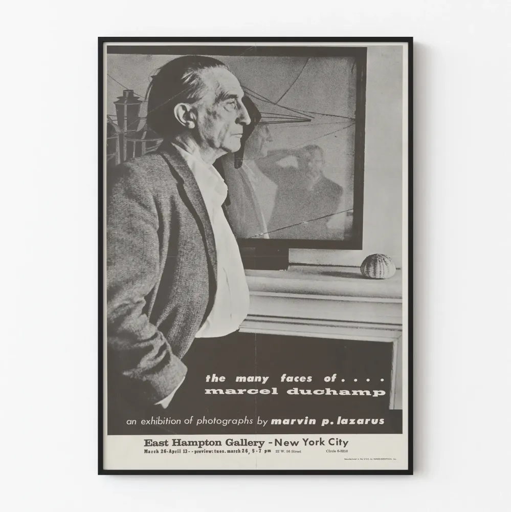 Taiteellinen juliste kunnianosoituksena Marcel Duchampille - Marvin P. Lazaruksen valokuvia