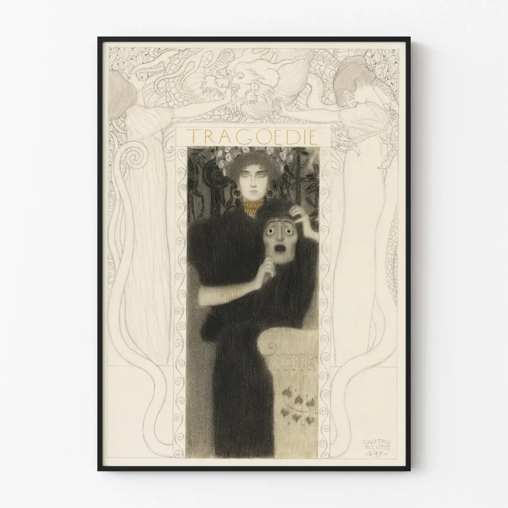 Taiteen jugend-tragedian koristejuliste Gustav Klimtiltä
