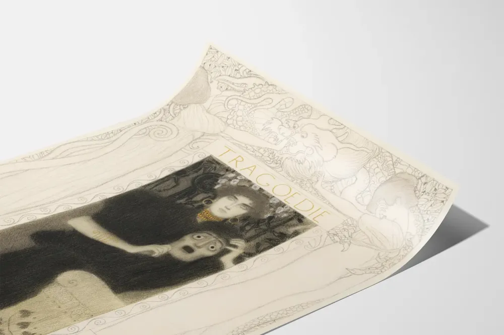 Taiteen jugend-tragedian koristejuliste Gustav Klimtiltä