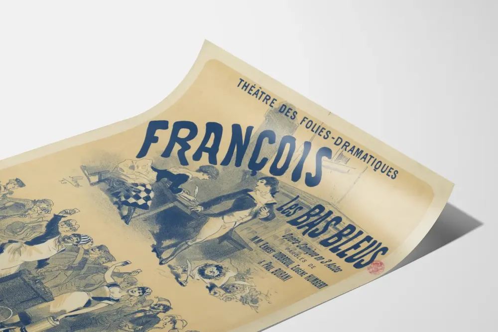 Teatteri Folies-Dramatiques François Les Bas Bleus -juliste