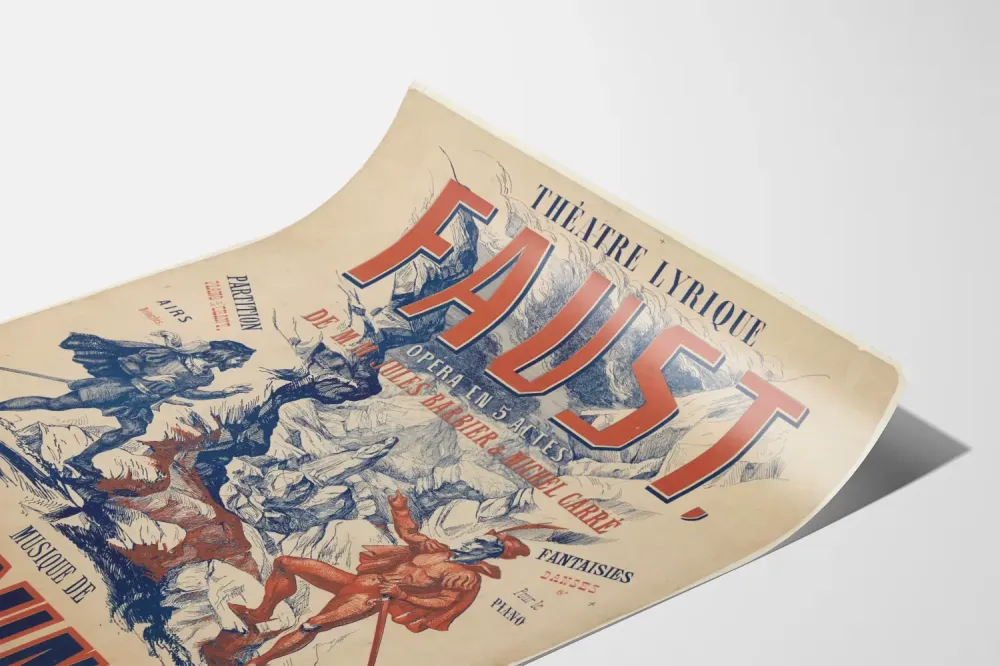 Teatteri Lyrique Faust - Vintage-seinäkoriste ooppera