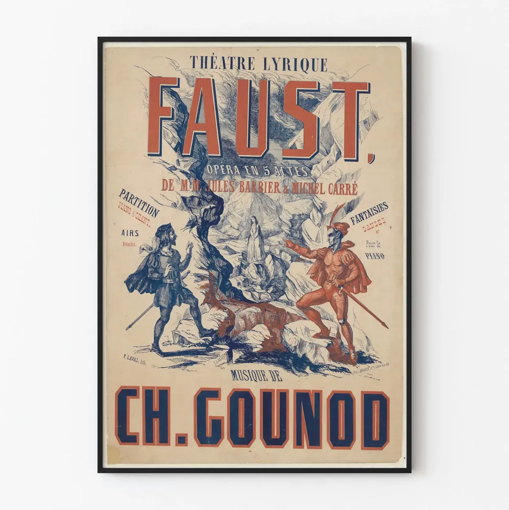 Teatteri Lyrique Faust - Vintage-seinäkoriste ooppera