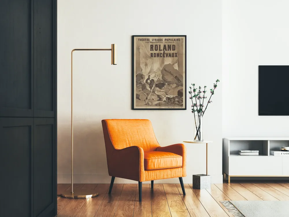 Teatteri Lyrique Populaarinen Roland Roncevaux - Vintage-seinäkollaustarra