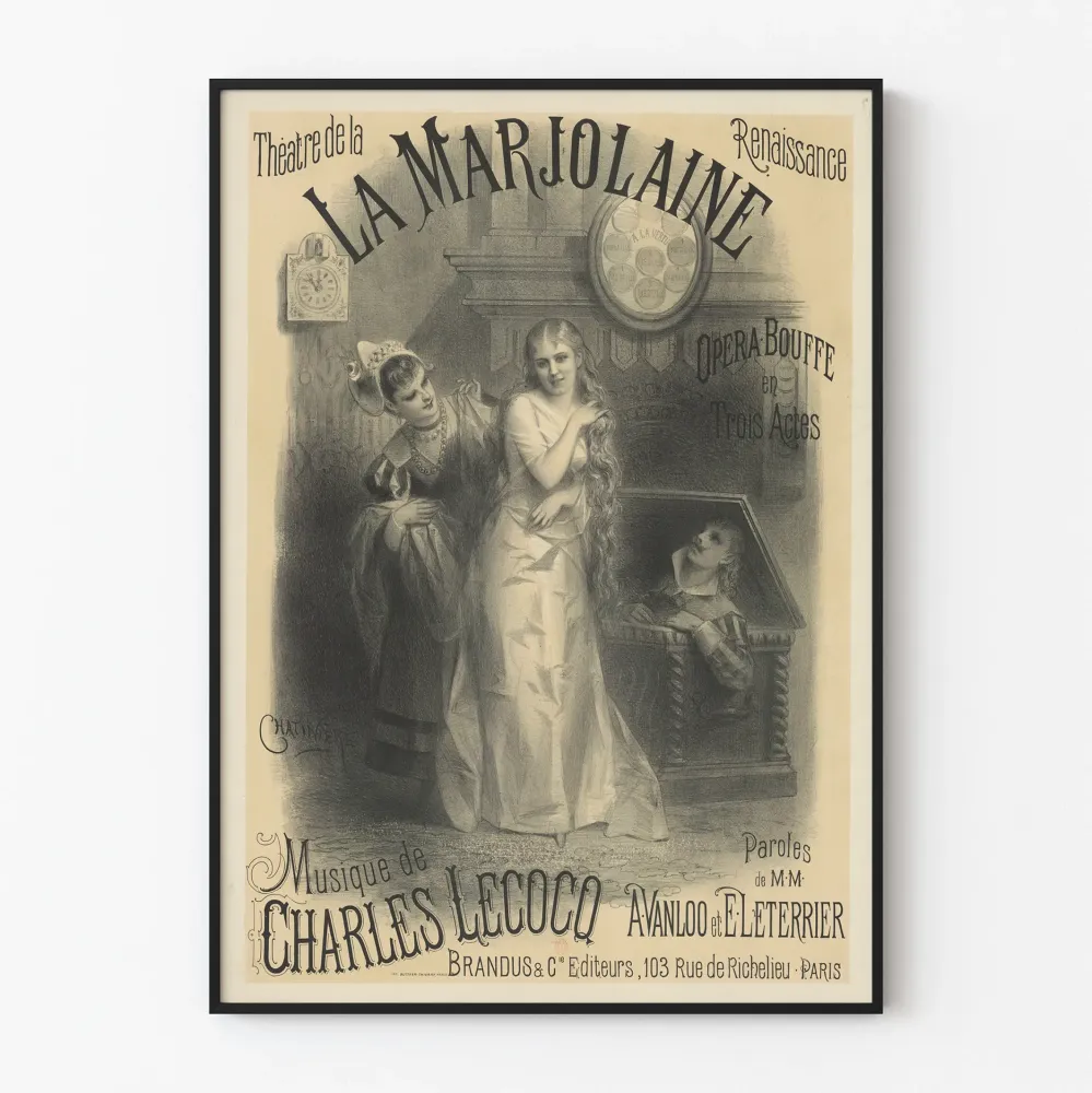 Teatteri La Marjolaine - Vintage-seinäkoriste teatteri ja ooppera-bouffe