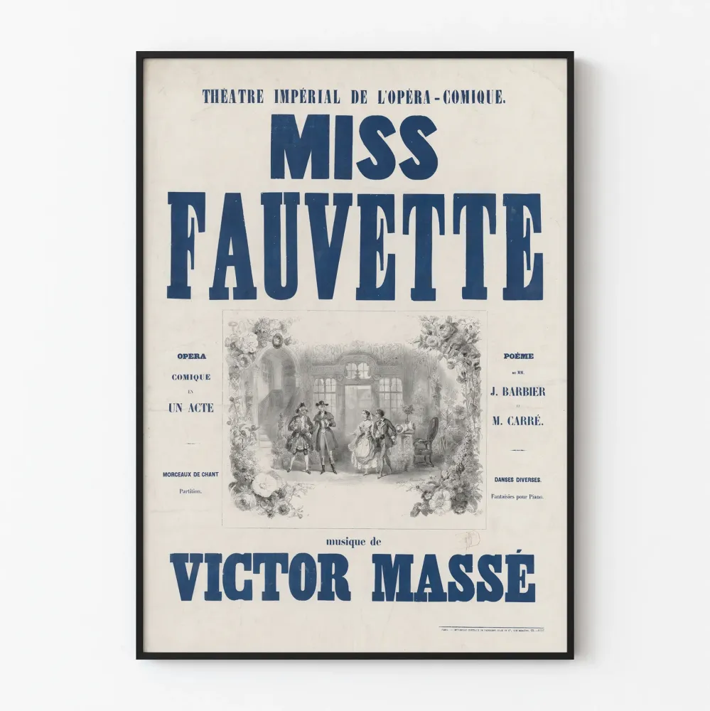 Teatteri- ja oopperatalon juliste Miss Fauvette Victor Massé