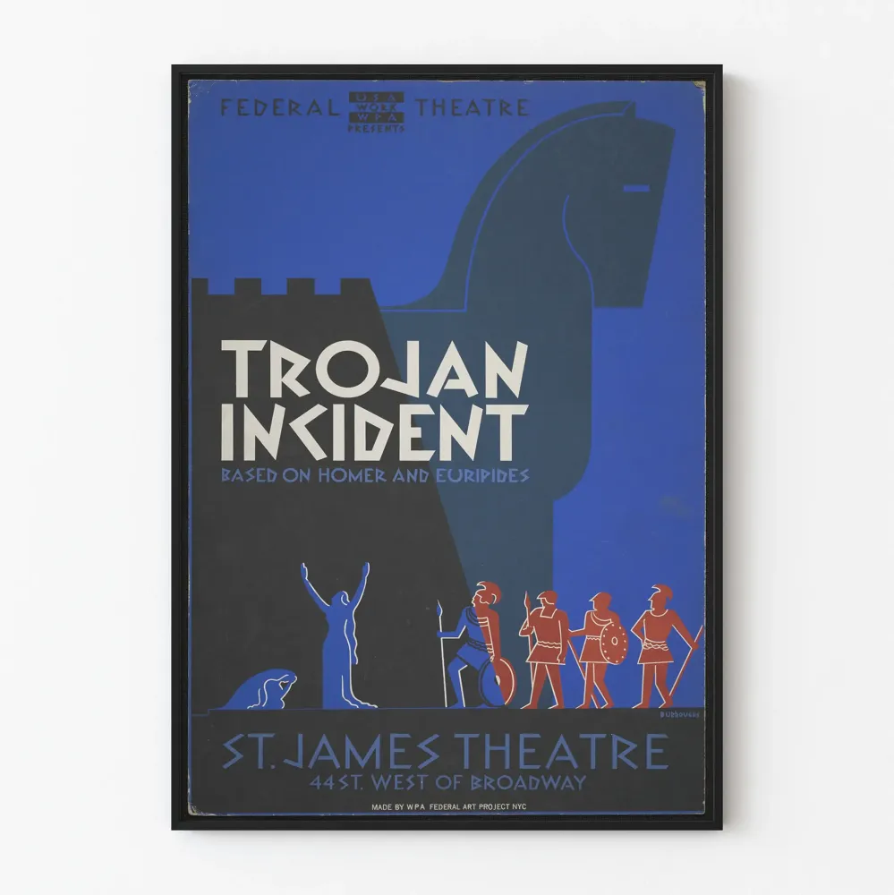 Teatteri Troijan Incidenssi - Klassinen Seinäkäsitys Juliste