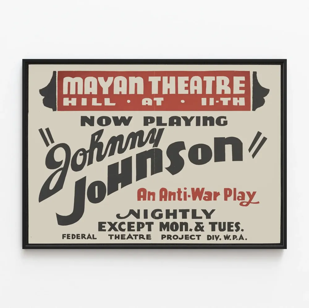 Teatterijuliste Johnny Johnson - Sota- Vastainen Näytelmä