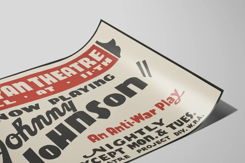 Teatterijuliste Johnny Johnson - Sota- Vastainen Näytelmä