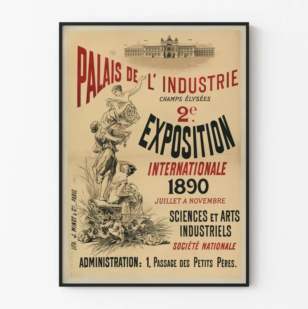 Teollisuuspalatsin juliste - 2. kansainvälinen näyttely 1890
