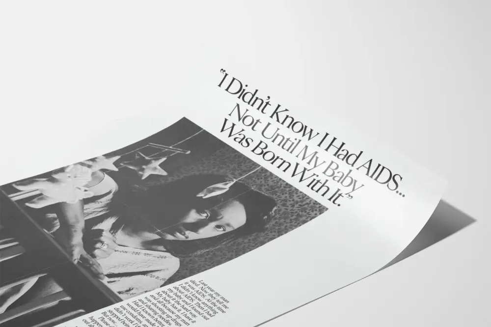 Tietoisuusjuliste HIV:stä ja äiti-lapsi -tartunnasta