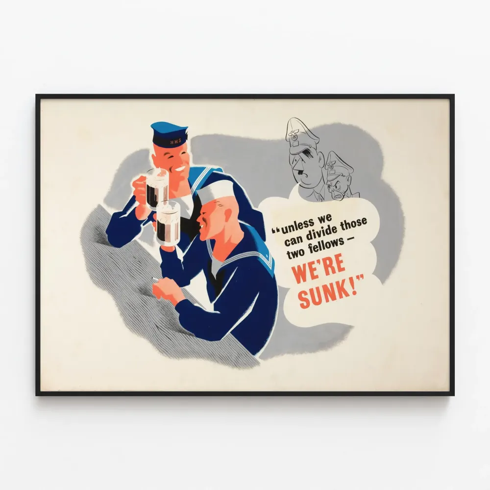 Toisen maailmansodan propagandajuliste - Anglo-amerikkalainen liitto