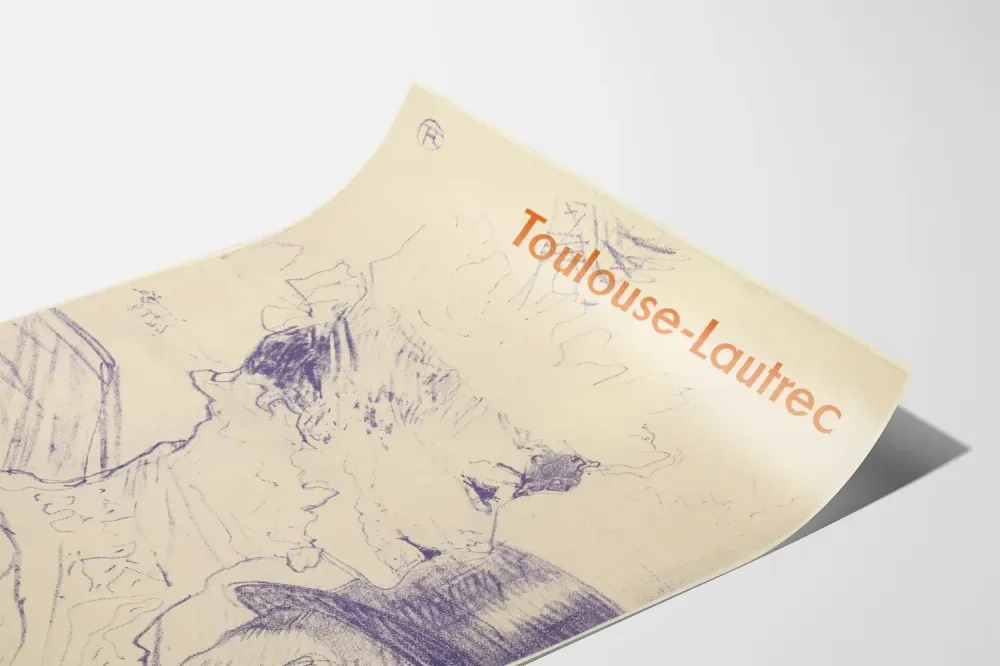Toulouse-Lautrec-tyylinen piirustustyyliinen koristejuliste