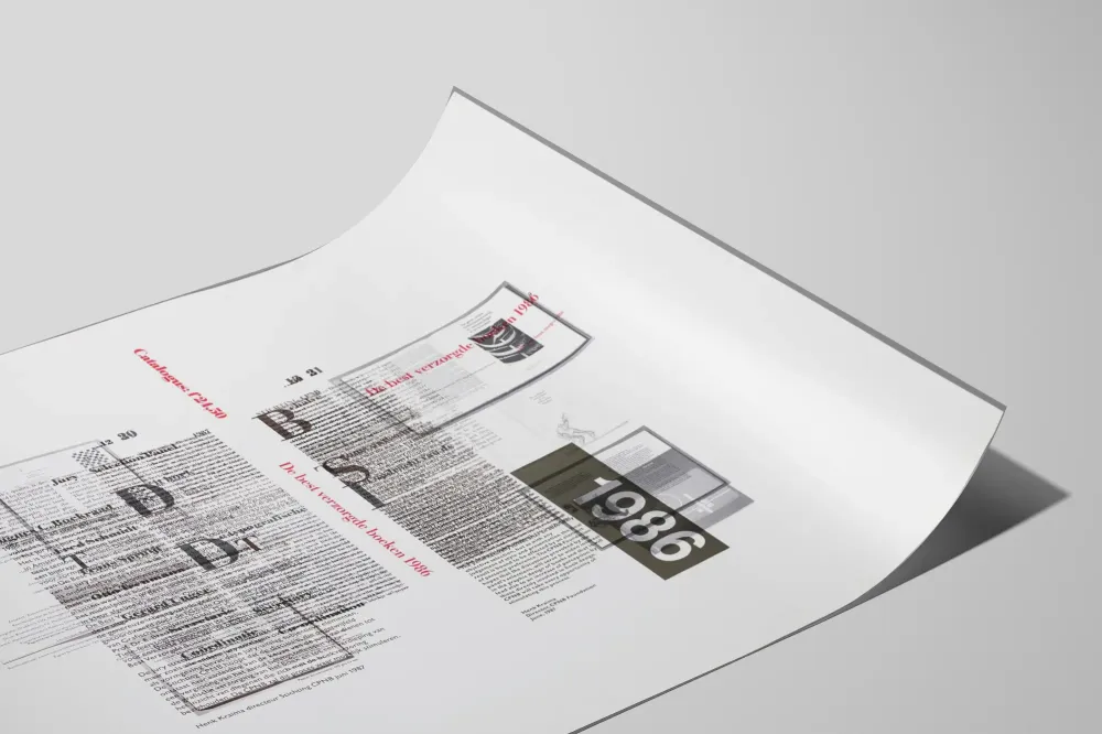 Typografinen juliste parhaiden hoidetumpien kirjojen suunnittelusta 1986
