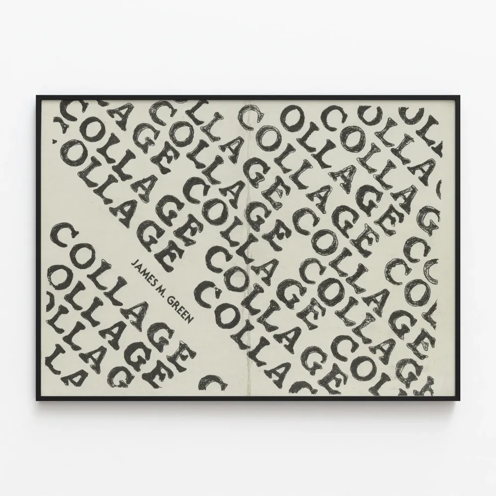 Typografinen kollaasijuliste James M. Greenilta