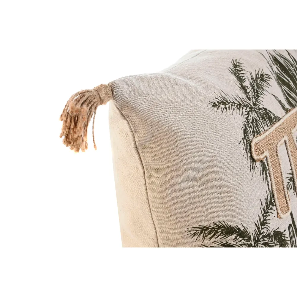 Tyyny Home ESPRIT Beige Luonnollinen Trooppinen Boho 45 x 5 x 45 cm