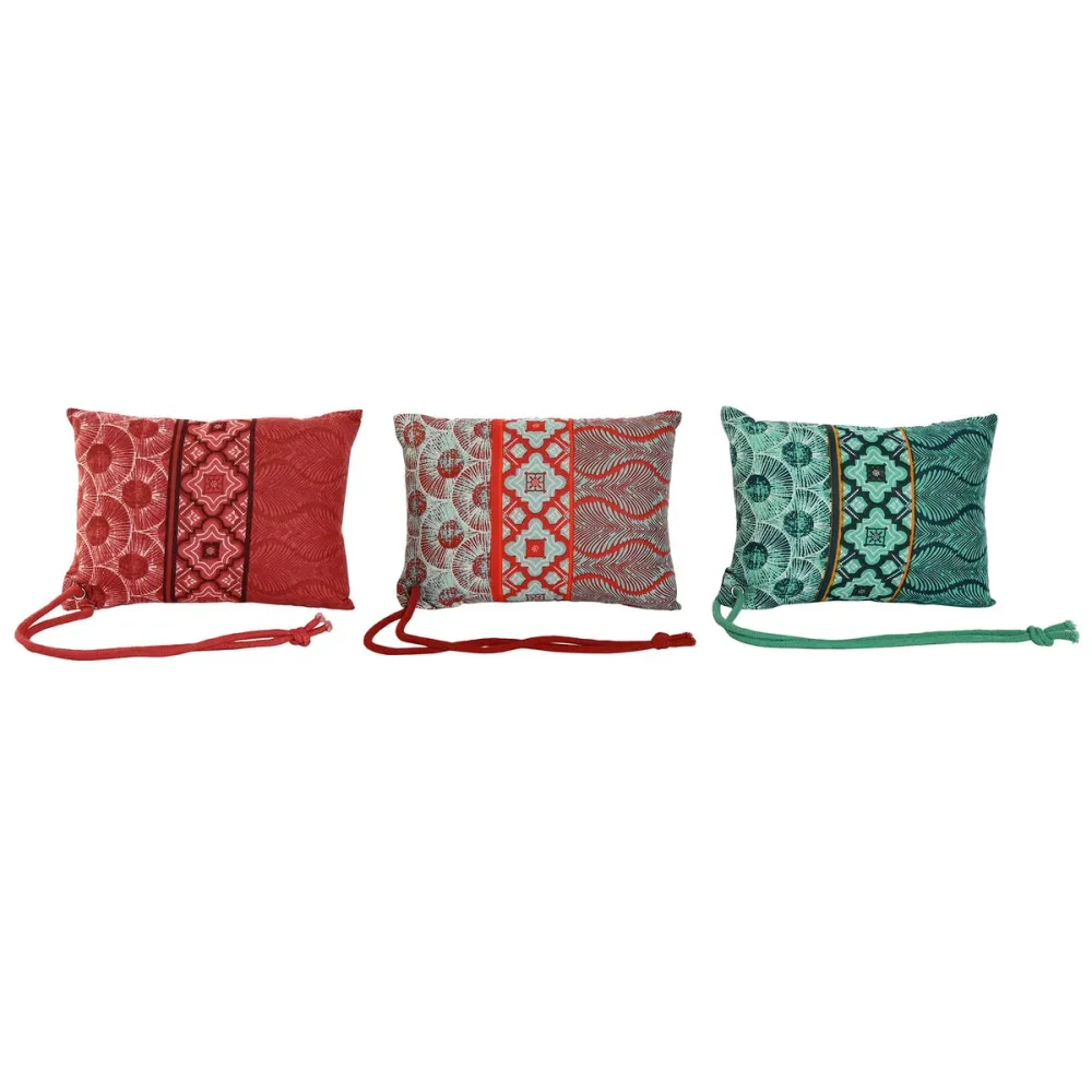 Tyyny Home ESPRIT Punainen Vihreä Koralli 30 x 10 x 20 cm (3 osaa)