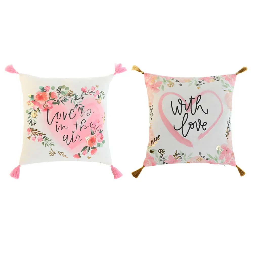 Tyyny Home ESPRIT Romanttinen 45 x 5 x 45 cm (2 osaa)