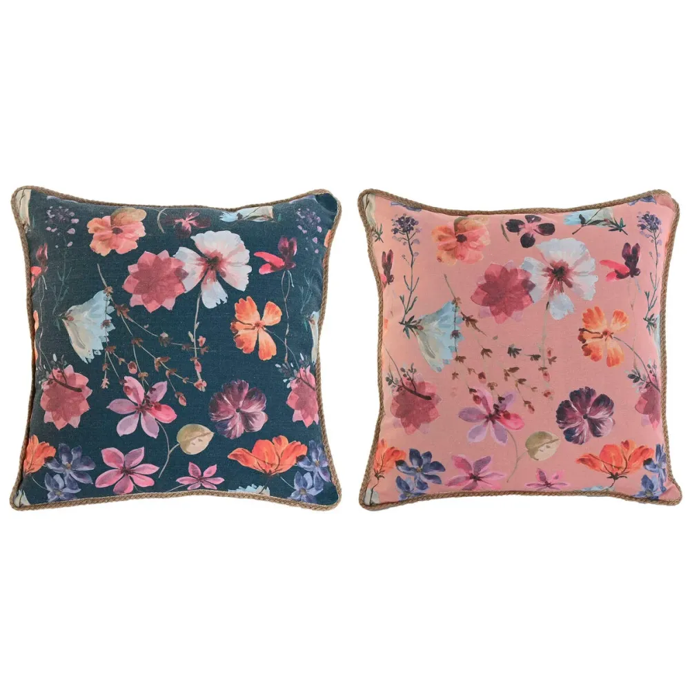 Tyyny Home ESPRIT Romanttinen 45 x 5 x 45 cm (2 osaa)