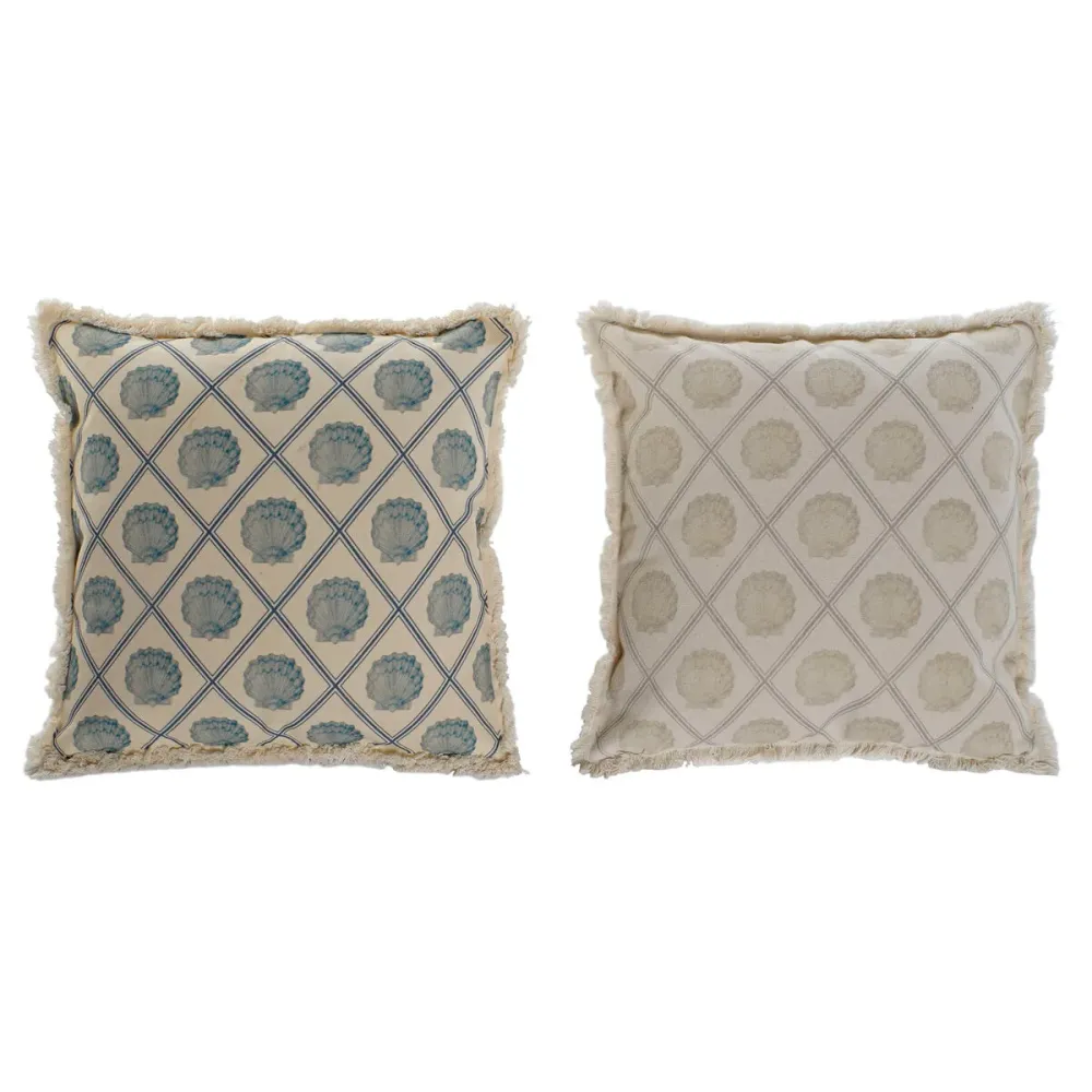 Tyyny Home ESPRIT Sininen Beige 45 x 10 x 45 cm (2 osaa)