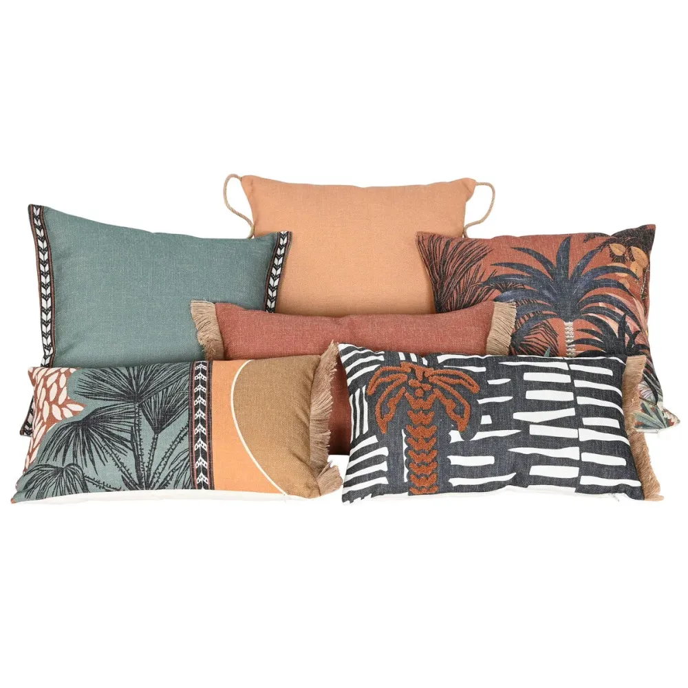 Tyyny Home ESPRIT Trooppinen Palmu 50 x 15 x 30 cm