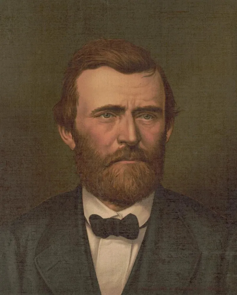 Ulysses S. Grantin profiilikuva, rintakuva, jossa hänellä on puku - Strobridge Co Lith | Taidetuloste