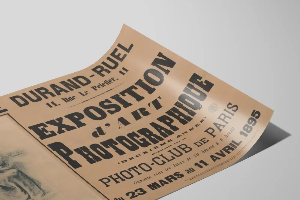 Valokuvataiteen näyttelyjuliste Galerie Durand-Ruel 1895