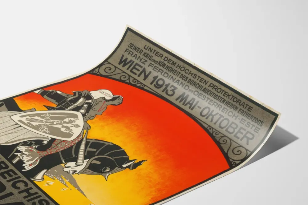 Vanha itävaltalainen Adriatikan näyttelyn juliste, Wien 1913
