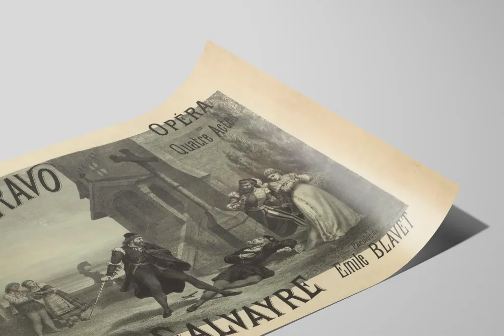 Vanha juliste Le Bravo - Ooppera neljässä näytöksessä