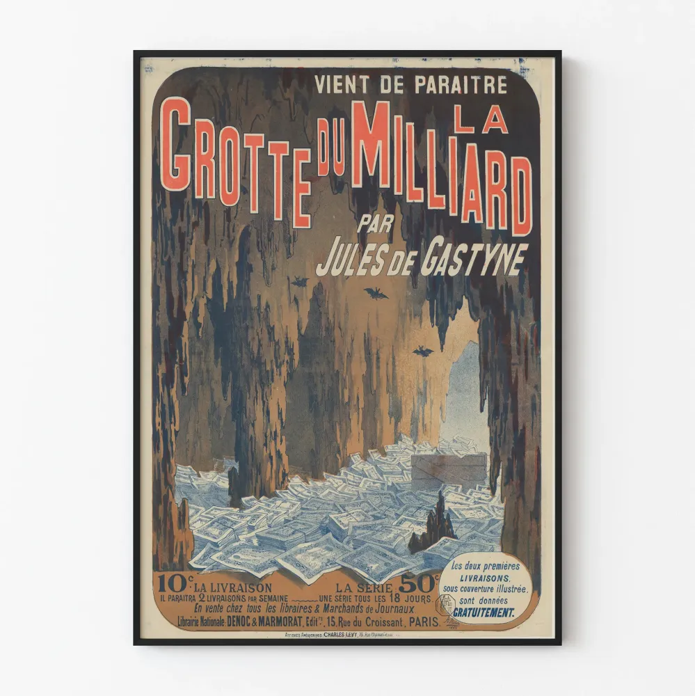 Vanha juliste La Grotte du Milliard Jules de Gastyne