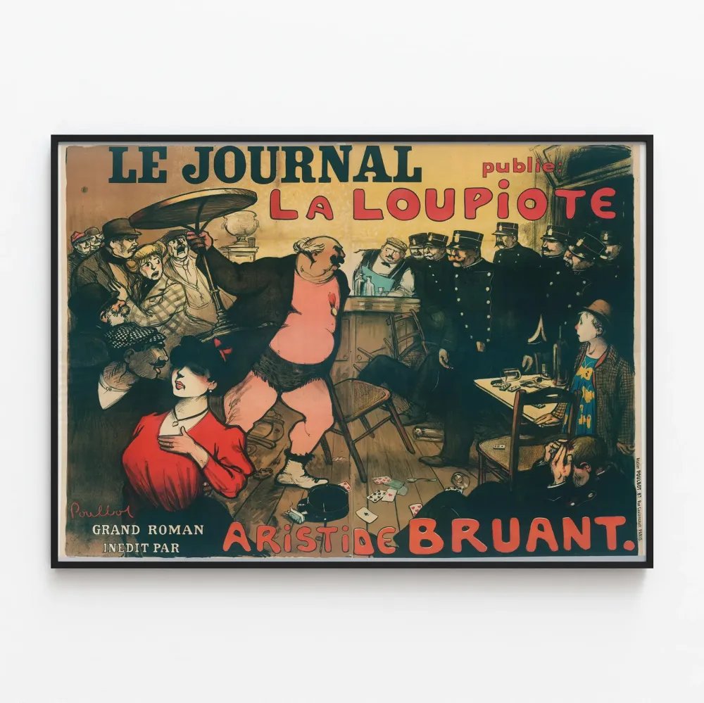 Vanha juliste Le Journal julkaisee La Loupiote Aristide Bruantilta
