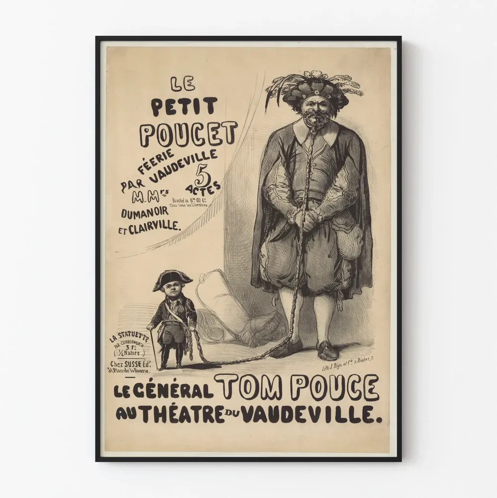 Vanha juliste Pieni Puuha ja vaudeville, 5 näytöstä