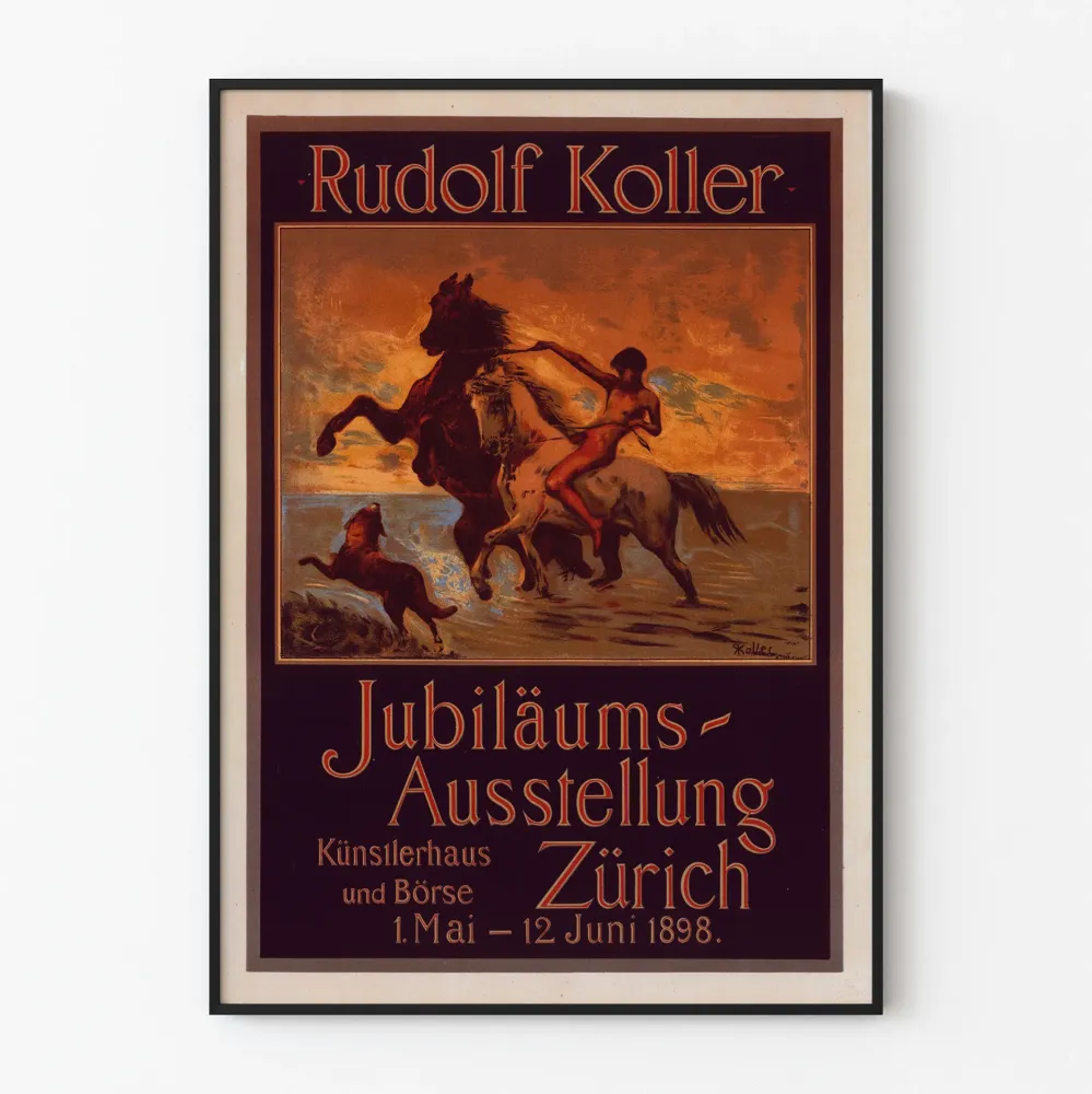 Vanha juliste Rudolf Koller - Juhlanäyttely Zürich 1898