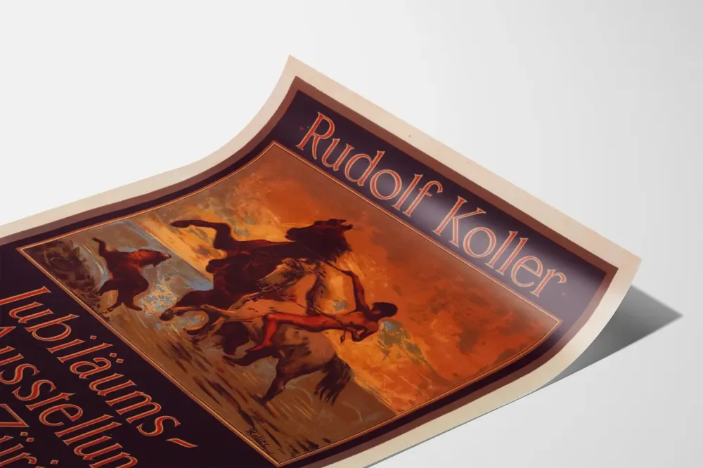 Vanha juliste Rudolf Koller - Juhlanäyttely Zürich 1898