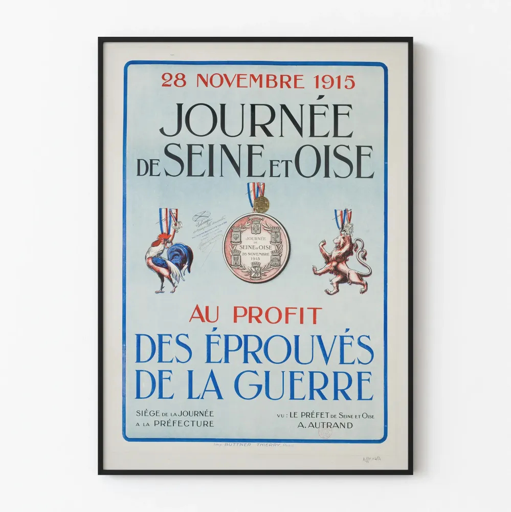 Vanha juliste Seine ja Oise -päivä 1915