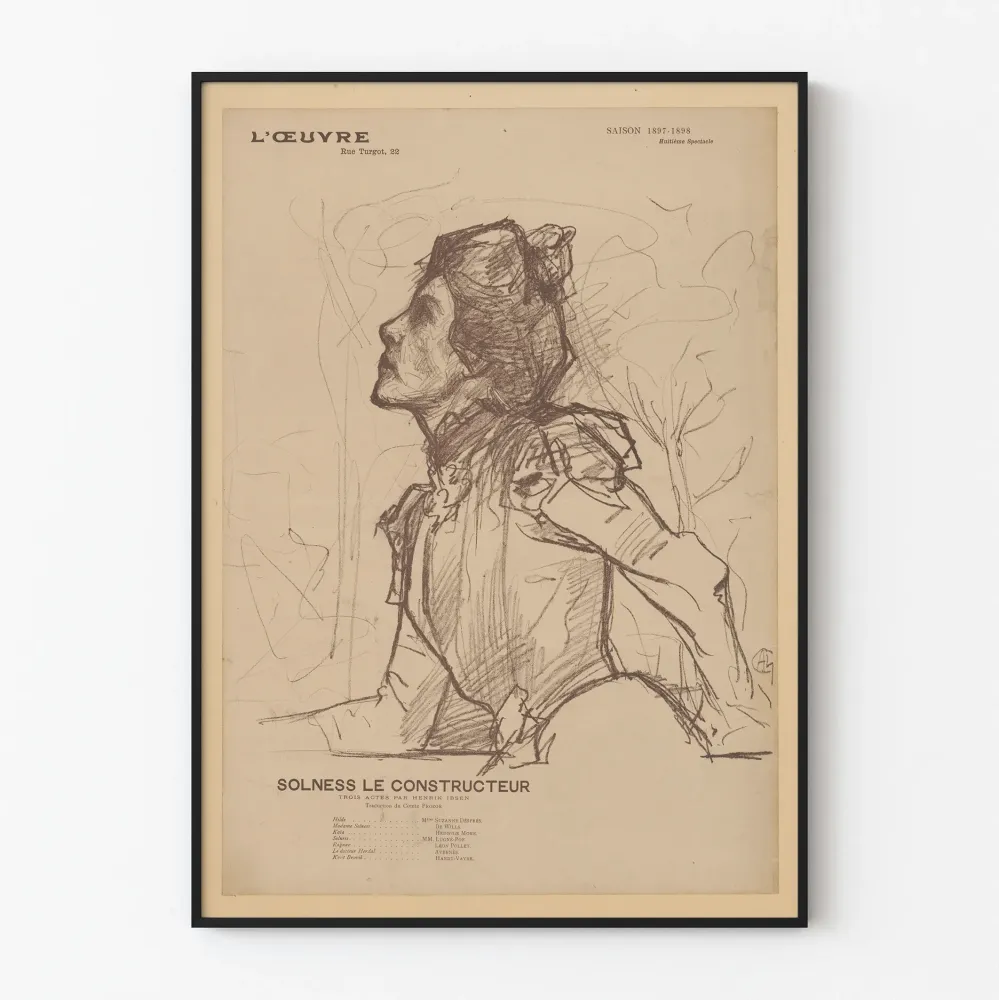 Vanha juliste Solness rakentaja 1897-1898