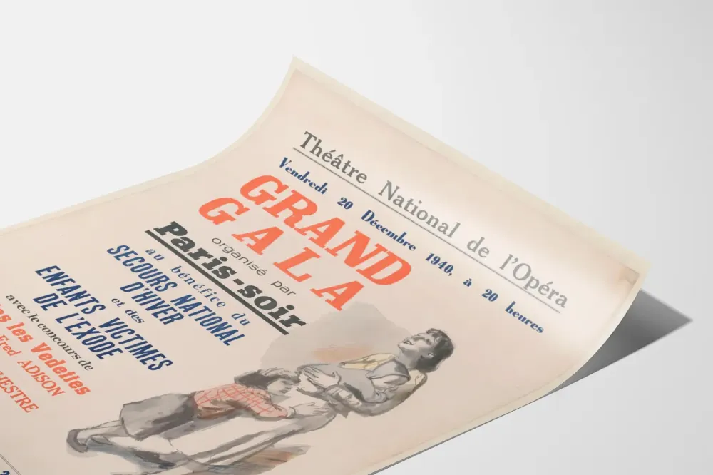 Vanha juliste Suurgaala Kansallisoopperan teatterissa 1940