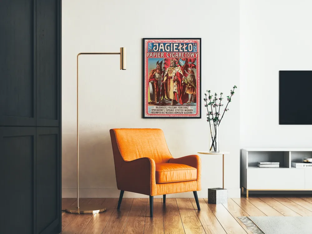 Vanha koristejuliste tupakkapaperista Jagiello