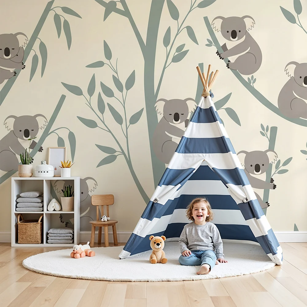 Vauvanhuoneen tapetti | Suloinen koala-aihe
