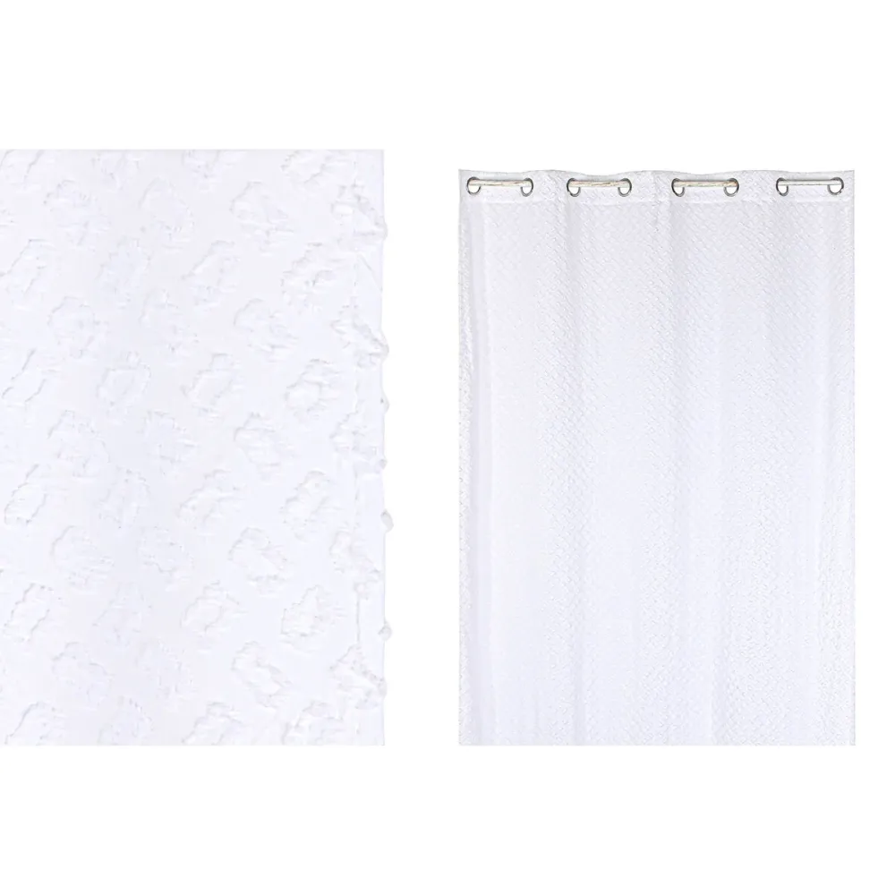 Verho Home ESPRIT Valkoinen 140 x 260 x 260 cm Koruompelu