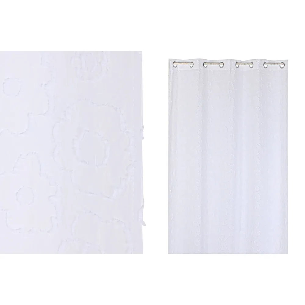 Verho Home ESPRIT Valkoinen 140 x 260 x 260 cm Koruompelu