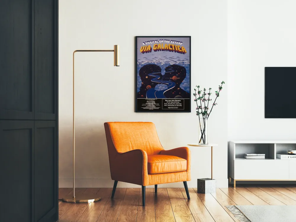 Via Galactica - Juliste sisäseinälle futuristinen musiikkijuliste