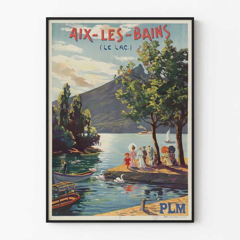 Vintage Affiche Aix-les-Bains le Lac - Retroseinustarakenne
