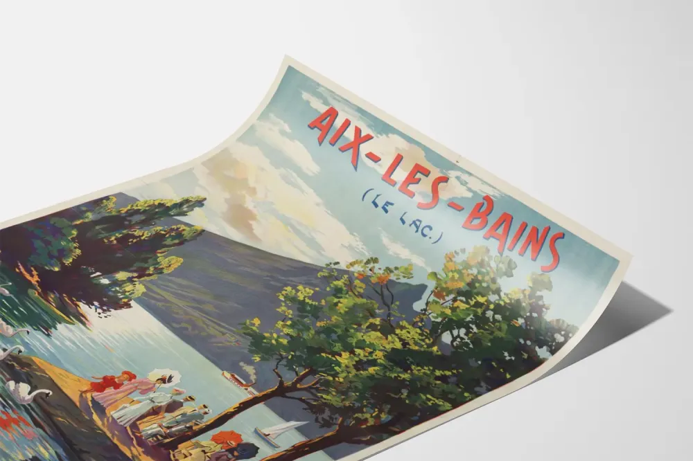 Vintage Affiche Aix-les-Bains le Lac - Retroseinustarakenne