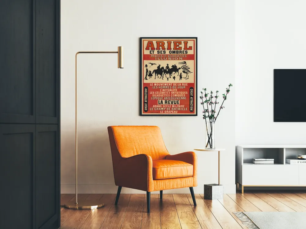 Vintage Ariel ja hänen varjonsa - Profiilit ja siluetit illuusio