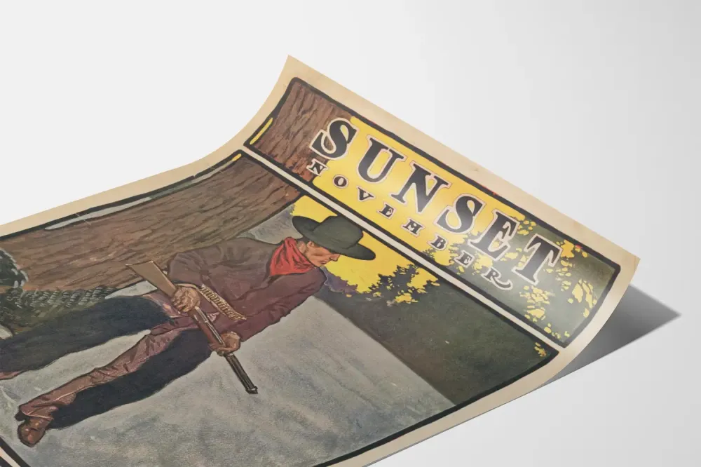 Vintage auringonlasku -lehti marraskuu - Erikoisjuhla Thanksgiving