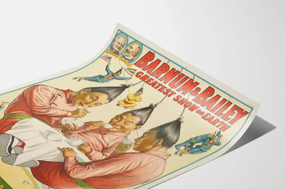 Vintage Barnum & Bailey Maailman suurin show - Kiinalaiset ilmailijat