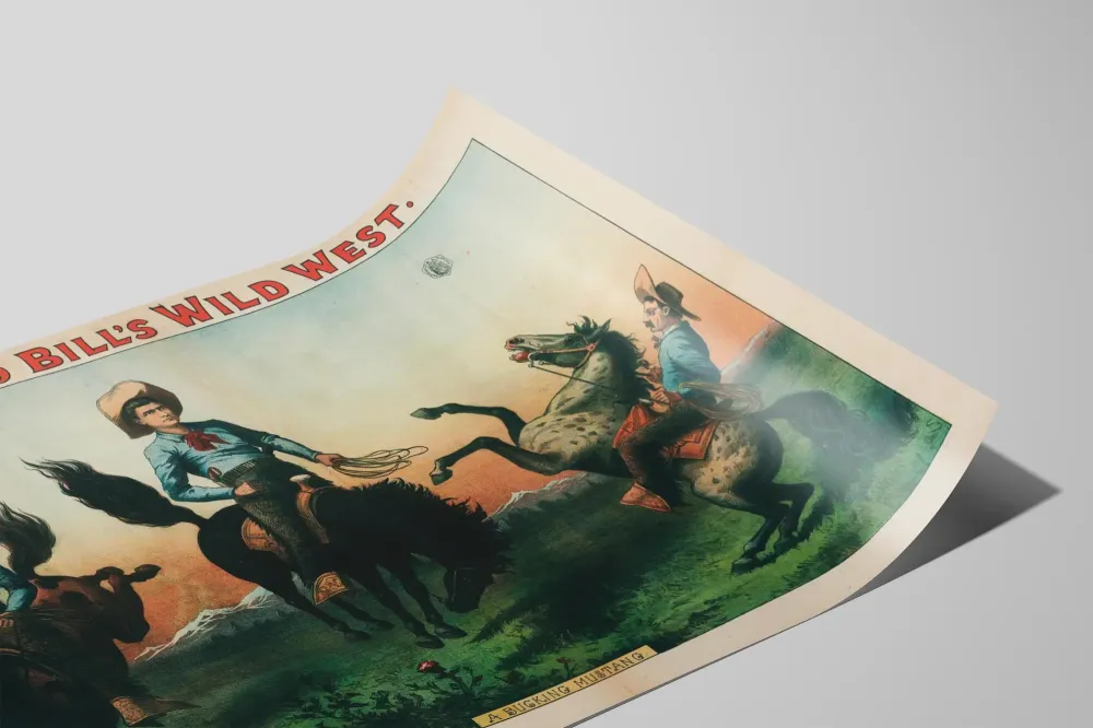 Vintage Buffalo Billin Wild West - Villin lännen täysiverinen täysiverinen