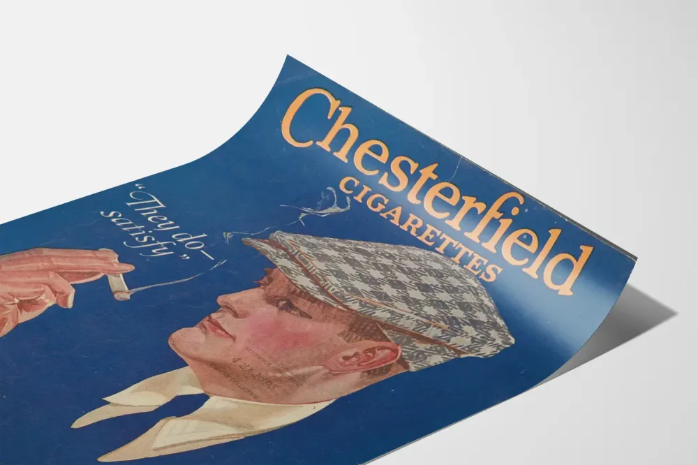 Vintage Chesterfield-savukortti